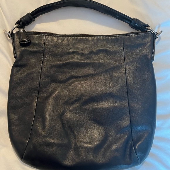 Coach Kristin Black Leather Hobo Shoulder Bag - Picture 5 of 14